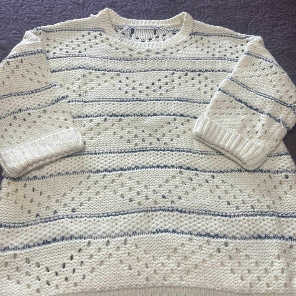 New Look white and Blue Knit Sweater
